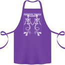 Skeleton Mermaids Eternal Sleep of the Sea Skulls Cotton Apron 100% Organic Purple
