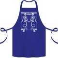 Skeleton Mermaids Eternal Sleep of the Sea Skulls Cotton Apron 100% Organic Royal Blue