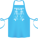 Skeleton Mermaids Eternal Sleep of the Sea Skulls Cotton Apron 100% Organic Turquoise