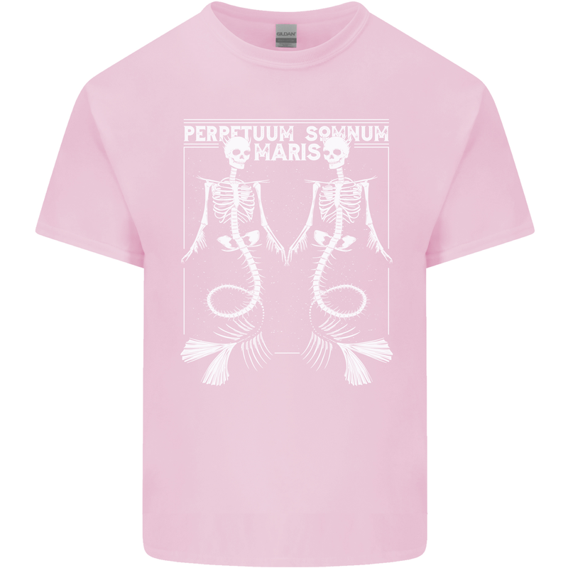 Skeleton Mermaids Eternal Sleep of the Sea Skulls Kids T-Shirt Childrens Light Pink