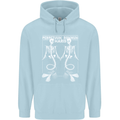 Skeleton Mermaids Eternal Sleep of the Sea Skulls Mens 80% Cotton Hoodie Light Blue