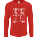 Skeleton Mermaids Eternal Sleep of the Sea Skulls Mens Long Sleeve T-Shirt Red