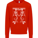 Skeleton Mermaids Eternal Sleep of the Sea Skulls Mens Sweatshirt Jumper Bright Red