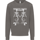 Skeleton Mermaids Eternal Sleep of the Sea Skulls Mens Sweatshirt Jumper Charcoal