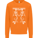 Skeleton Mermaids Eternal Sleep of the Sea Skulls Mens Sweatshirt Jumper Orange