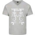 Skeleton Mermaids Eternal Sleep of the Sea Skulls Mens V-Neck Cotton T-Shirt Sports Grey