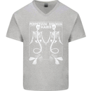 Skeleton Mermaids Eternal Sleep of the Sea Skulls Mens V-Neck Cotton T-Shirt Sports Grey