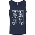 Skeleton Mermaids Eternal Sleep of the Sea Skulls Mens Vest Tank Top Navy Blue
