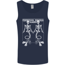 Skeleton Mermaids Eternal Sleep of the Sea Skulls Mens Vest Tank Top Navy Blue