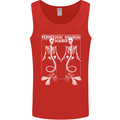 Skeleton Mermaids Eternal Sleep of the Sea Skulls Mens Vest Tank Top Red
