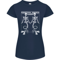 Skeleton Mermaids Eternal Sleep of the Sea Skulls Womens Petite Cut T-Shirt Navy Blue