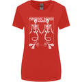 Skeleton Mermaids Eternal Sleep of the Sea Skulls Womens Wider Cut T-Shirt Red