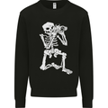 Skeleton Photographer Photography Kids Sweatshirt Jumper Black