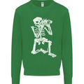 Skeleton Photographer Photography Kids Sweatshirt Jumper Irish Green