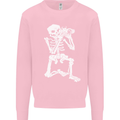 Skeleton Photographer Photography Kids Sweatshirt Jumper Light Pink