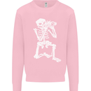 Skeleton Photographer Photography Kids Sweatshirt Jumper Light Pink