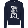 Skeleton Photographer Photography Kids Sweatshirt Jumper Navy Blue