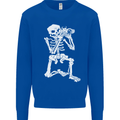 Skeleton Photographer Photography Kids Sweatshirt Jumper Royal Blue