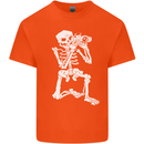Skeleton Photographer Photography Kids T-Shirt Childrens Orange