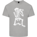 Skeleton Photographer Photography Kids T-Shirt Childrens Sports Grey
