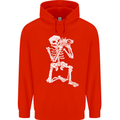 Skeleton Photographer Photography Mens 80% Cotton Hoodie Bright Red