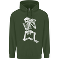 Skeleton Photographer Photography Mens 80% Cotton Hoodie Forest Green