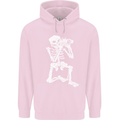 Skeleton Photographer Photography Mens 80% Cotton Hoodie Light Pink