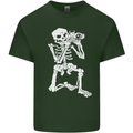 Skeleton Photographer Photography Mens Cotton T-Shirt Tee Top Forest Green