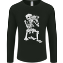 Skeleton Photographer Photography Mens Long Sleeve T-Shirt Black