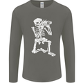 Skeleton Photographer Photography Mens Long Sleeve T-Shirt Charcoal