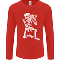 Skeleton Photographer Photography Mens Long Sleeve T-Shirt Red
