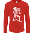 Skeleton Photographer Photography Mens Long Sleeve T-Shirt Red