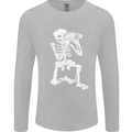Skeleton Photographer Photography Mens Long Sleeve T-Shirt Sports Grey