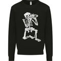 Skeleton Photographer Photography Mens Sweatshirt Jumper Black