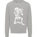 Skeleton Photographer Photography Mens Sweatshirt Jumper Sports Grey