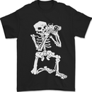 Skeleton Photographer Photography Mens T-Shirt 100% Cotton Black