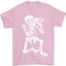 Skeleton Photographer Photography Mens T-Shirt 100% Cotton Light Pink