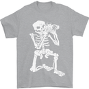 Skeleton Photographer Photography Mens T-Shirt 100% Cotton Sports Grey
