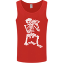 Skeleton Photographer Photography Mens Vest Tank Top Red