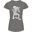 Skeleton Photographer Photography Womens Petite Cut T-Shirt Charcoal