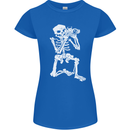 Skeleton Photographer Photography Womens Petite Cut T-Shirt Royal Blue