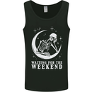 Skeleton Waiting For the Weekend Mens Vest Tank Top Black