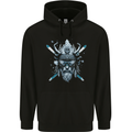 Skiing Viking Ski Mens 80% Cotton Hoodie Black