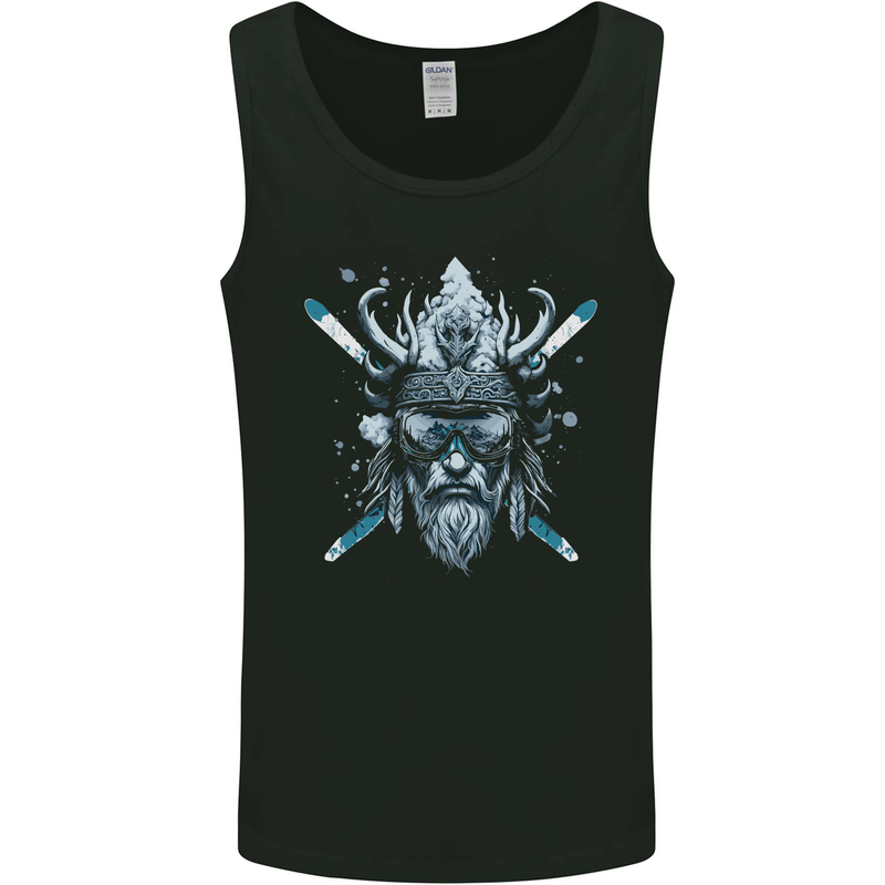 Skiing Viking Ski Mens Vest Tank Top Black