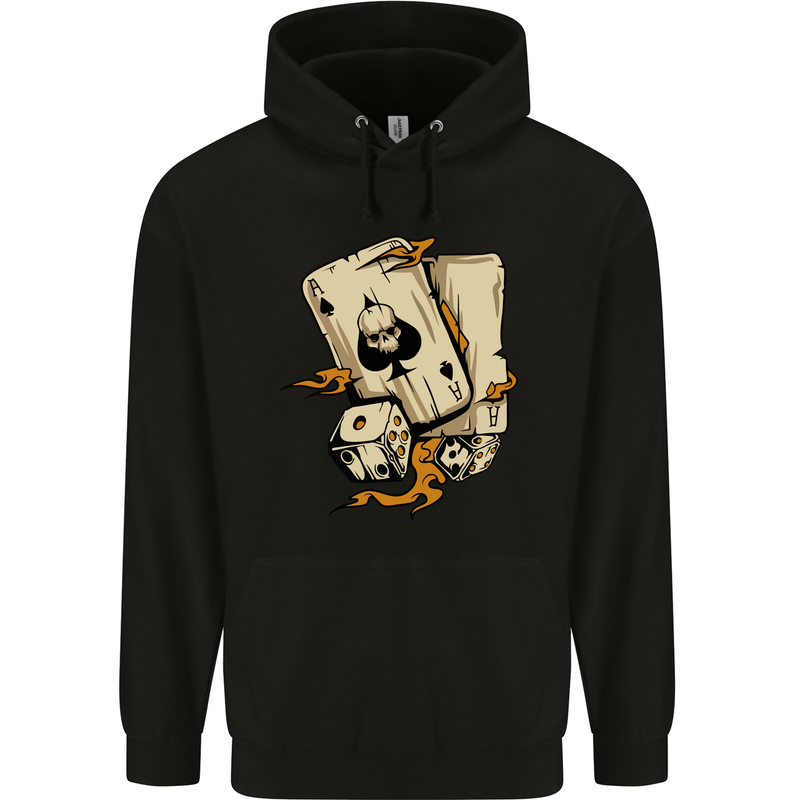 Skull Ace of Spades Heavy Metal Rock Music Childrens Kids Hoodie Black