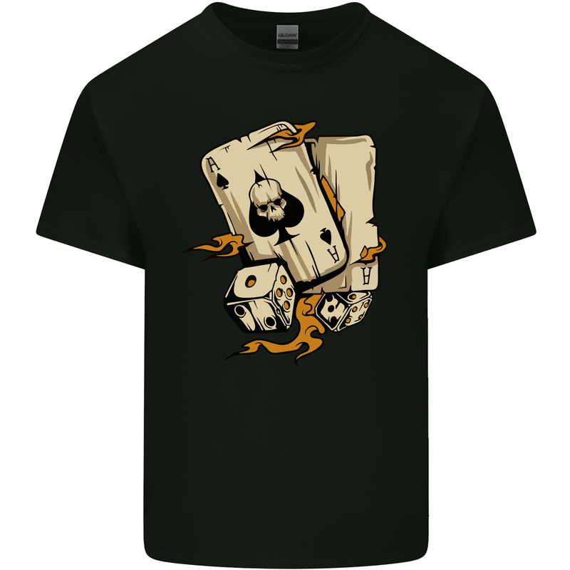 Skull Ace of Spades Heavy Metal Rock Music Kids T-Shirt Childrens Black