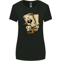 Skull Ace of Spades Heavy Metal Rock Music Womens Wider Cut T-Shirt Black