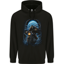 Skull Biker Motorcycle Motorbike Grim Reaper 10 Mens 80% Cotton Hoodie Black