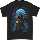 Skull Biker Motorcycle Motorbike Grim Reaper 10 Mens T-Shirt 100% Cotton BLACK