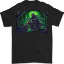 Skull Biker Motorcycle Motorbike Grim Reaper 11 Mens T-Shirt 100% Cotton BLACK